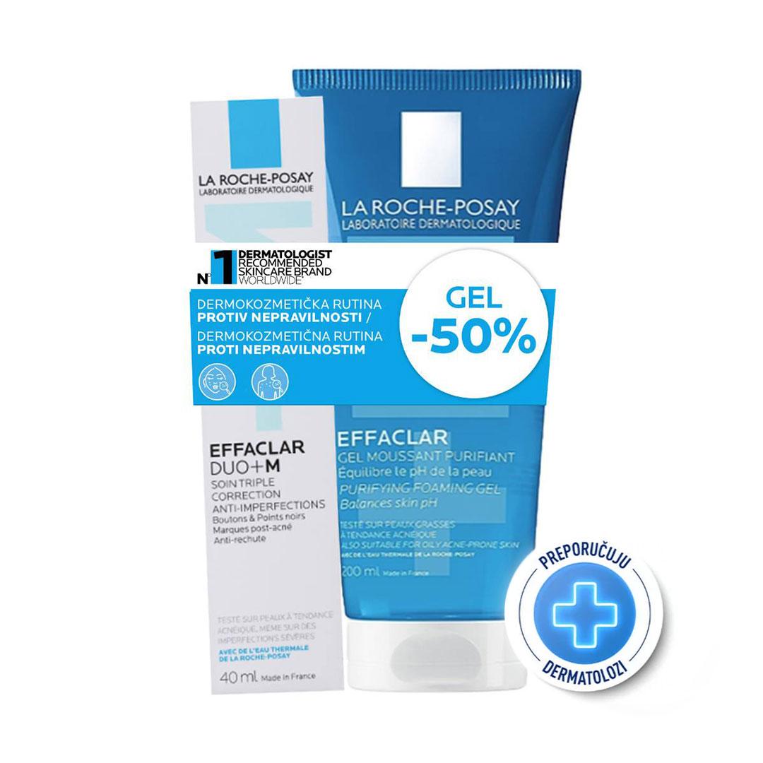 La Roche Posay Effaclar Duo + M Korektivna njega 40ml + Effaclar Gel za čišćenje masne kože sklone aknama 200ml null